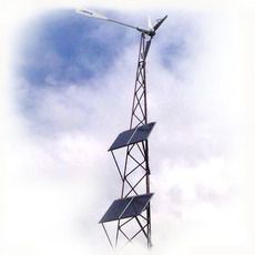 Автономная электростанция 2000W 4 солнечных батареи 40W ветрогенератор EuroWind 1000W