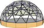 фото экодом картинка Энергосберегающий дом, каркас геодезического купола 8 м