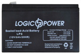 Аккумуляторная AGM батарея LogicPower 12V 8Ah