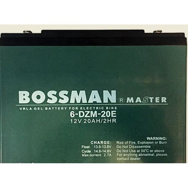 Аккумулятор к электровелосипедам BOSSMAN 6DZM20E