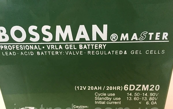 Аккумуляторы к электровелосипедам BOSSMAN 6DZM20