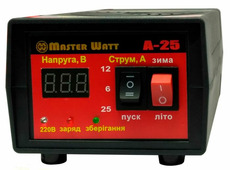Автоматическое мини пуско-зарядное устройство для аккумуляторов 12В 25А - А-25 