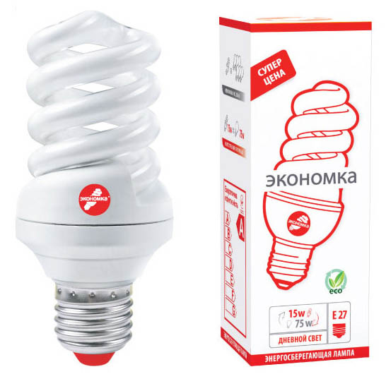 Энергосберегающая лампа Экономка SPC 15w E 27-42