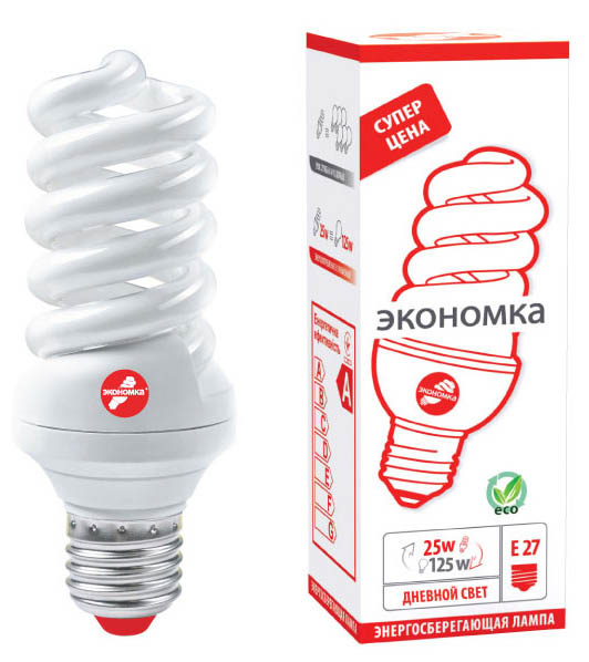 Энергосберегающая лампа Экономка SPC 25w E 27-42