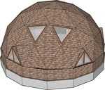 фото экодом картинка Энергосберегающий дом, каркас геодезического купола 10 м