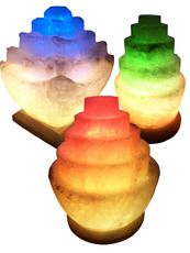 Соляной светильник Пагода с цветной лампочкой
